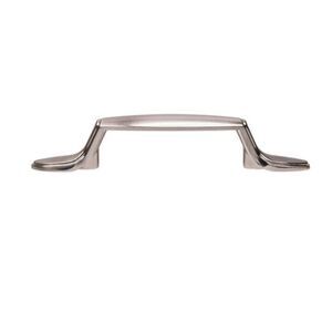 3" (76mm) Center-to-Center Spoon Footed Cabinet Pulls, Satin Nickel, 6 Pack